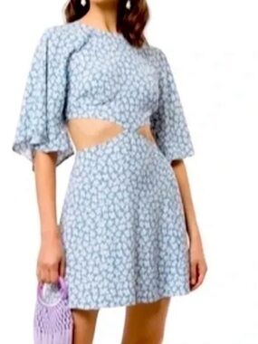Reformation Blue and White Floral Mini Dress